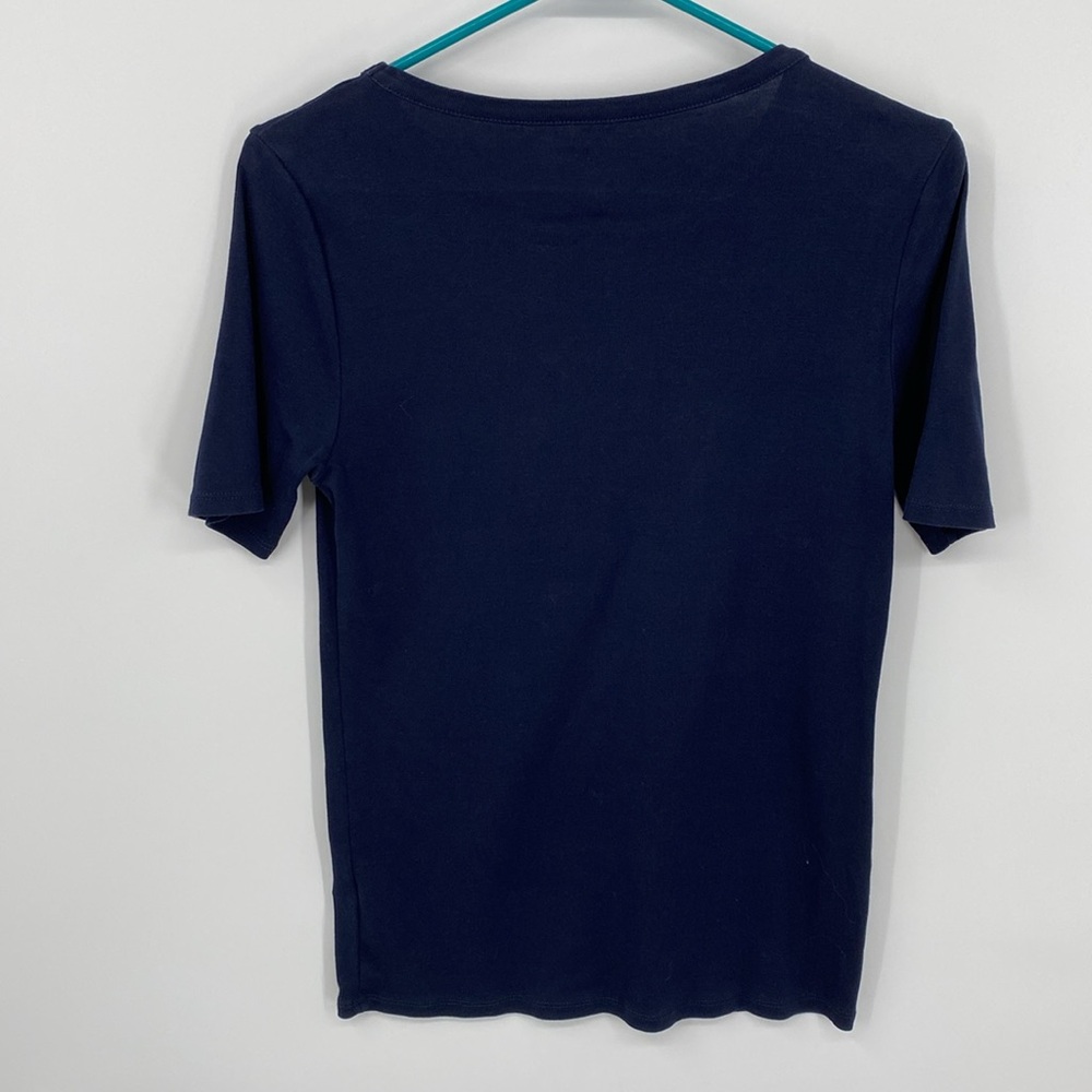 J. Crew Perfect Fit Cotton Tee - Dark Blue NWOT Size Medium - Picture 5 of 9